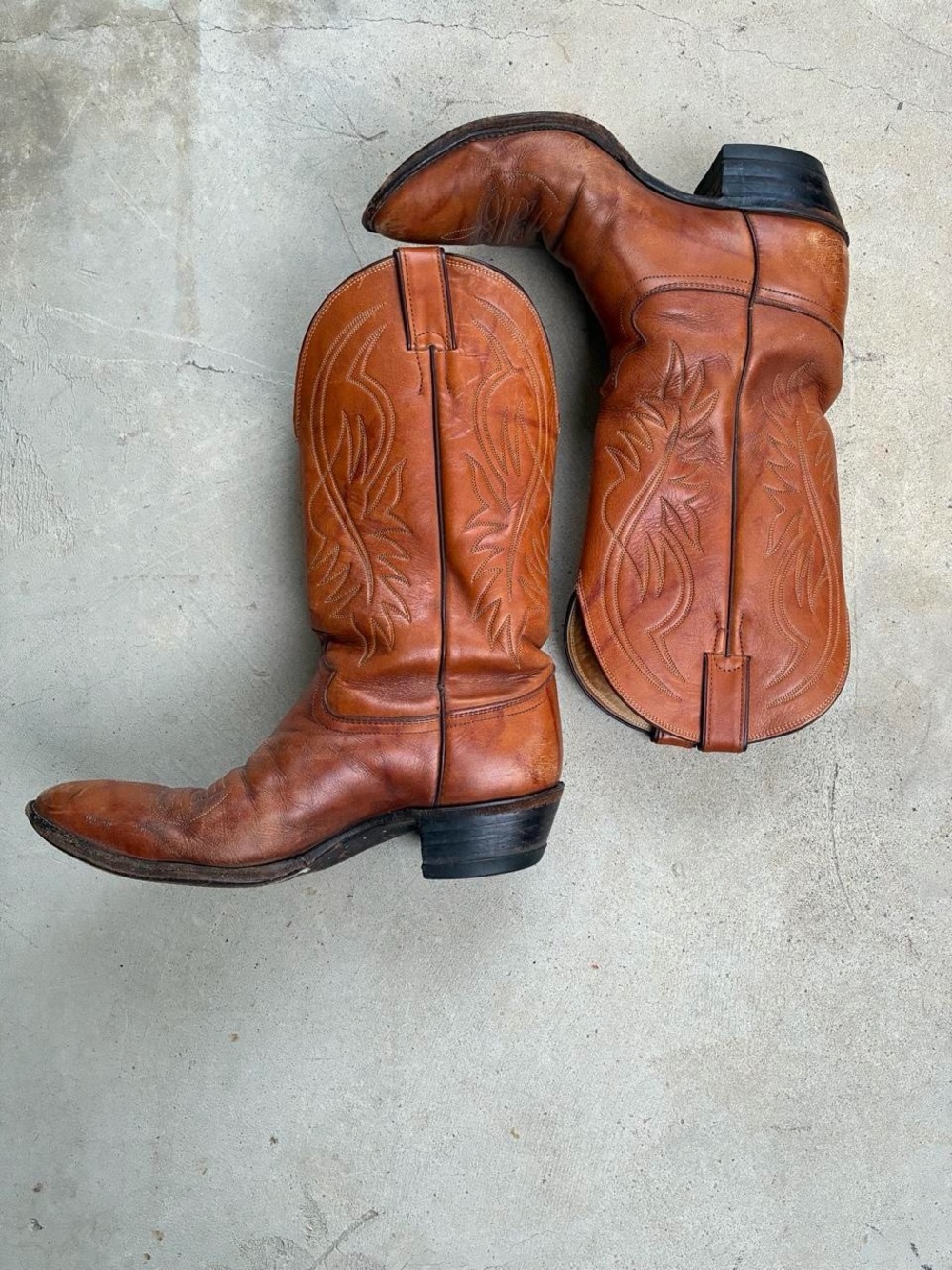 Vintage USA Made Justin Leather Cowboy Boots Men’s size-10.5